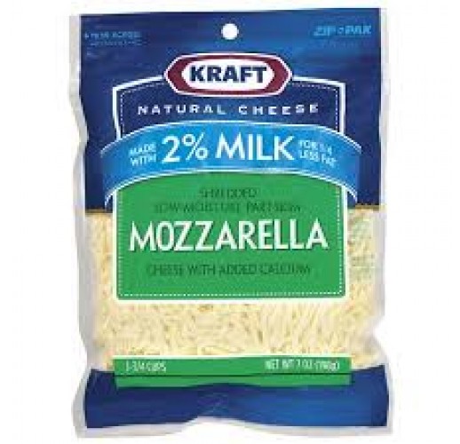 KRAFT NATURAL CHEESE SHREDDED MOZZARELLA CHEESE, 7 OZ